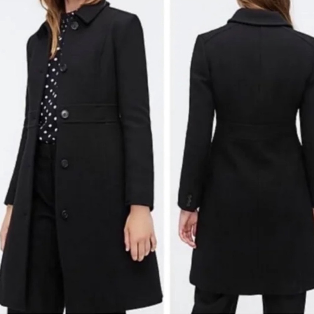 J. Crew Classic Black Lady Day Coat